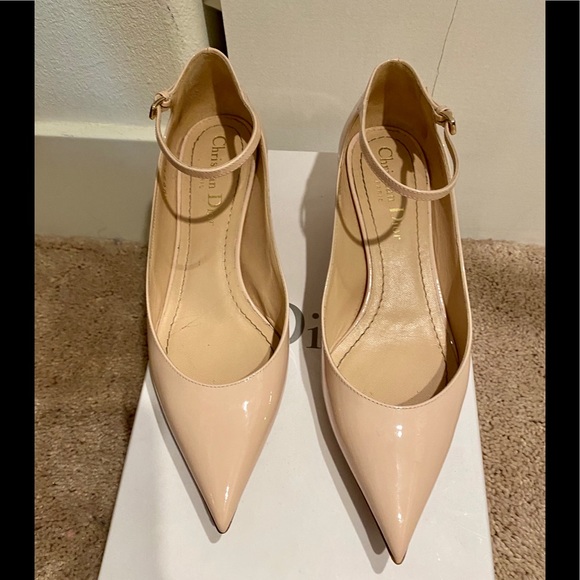 Christian Dior ankle straps pointe kitten heels 35 - Picture 1 of 6